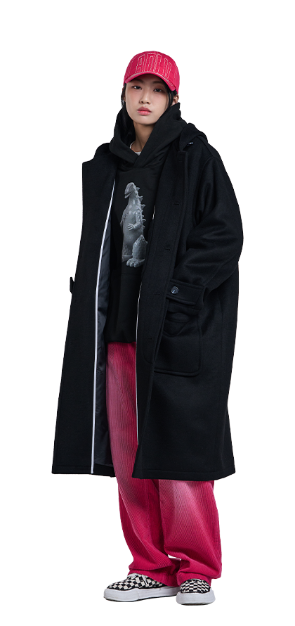 hoodie-wool-long-coat-black