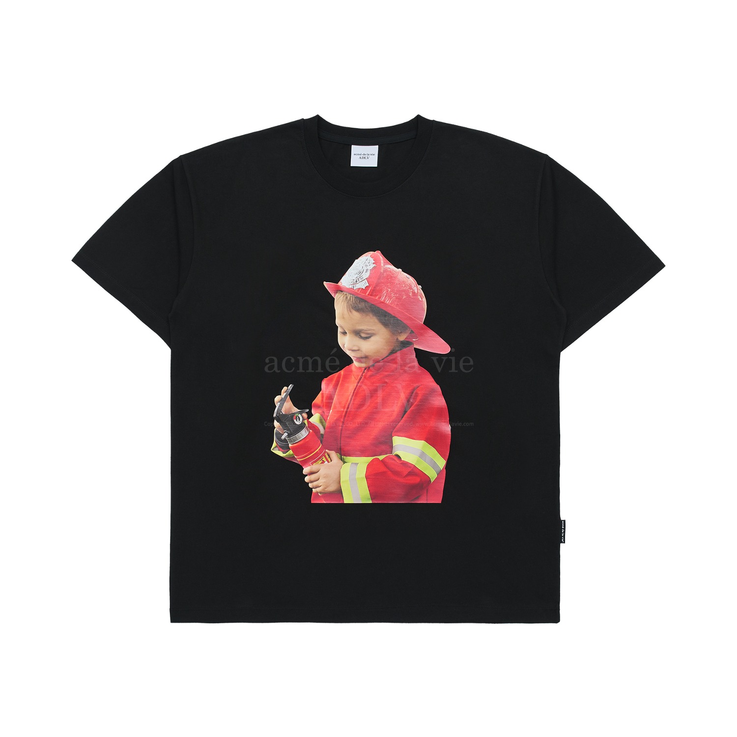 [해외전용 상품] BABY FACE FIREFIGHTER BOY SHORT SLEEVE T-SHIRT BLACK